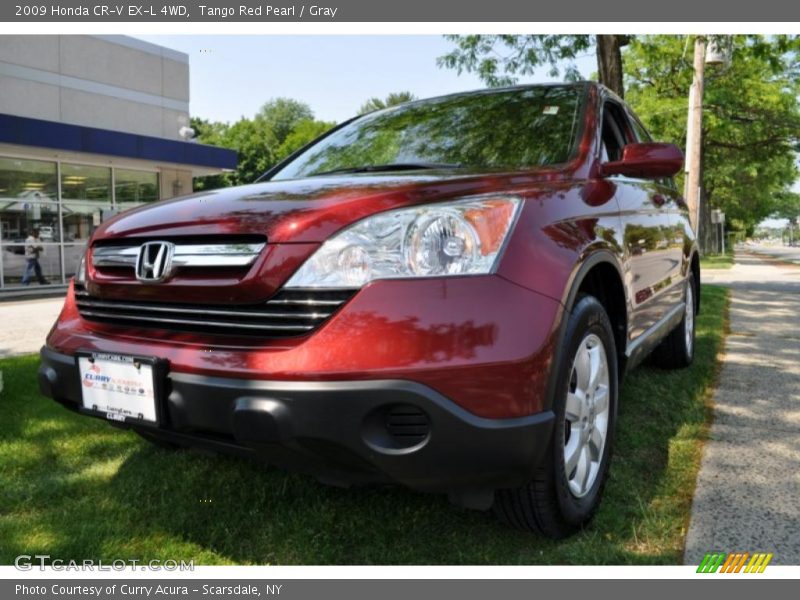 Tango Red Pearl / Gray 2009 Honda CR-V EX-L 4WD