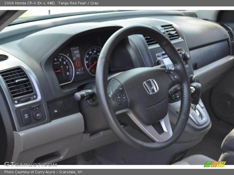 Tango Red Pearl / Gray 2009 Honda CR-V EX-L 4WD