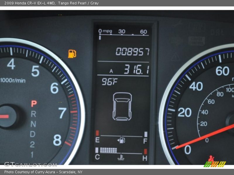 Tango Red Pearl / Gray 2009 Honda CR-V EX-L 4WD