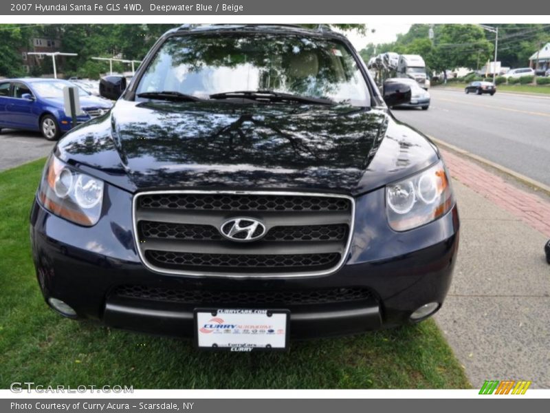 Deepwater Blue / Beige 2007 Hyundai Santa Fe GLS 4WD