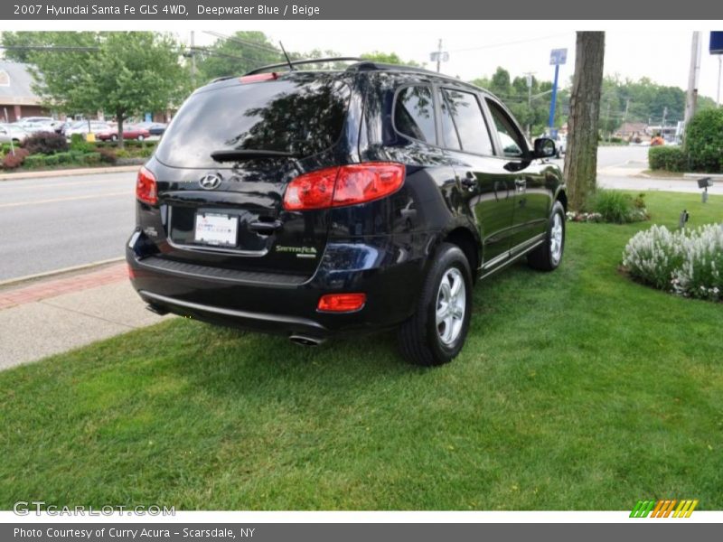 Deepwater Blue / Beige 2007 Hyundai Santa Fe GLS 4WD