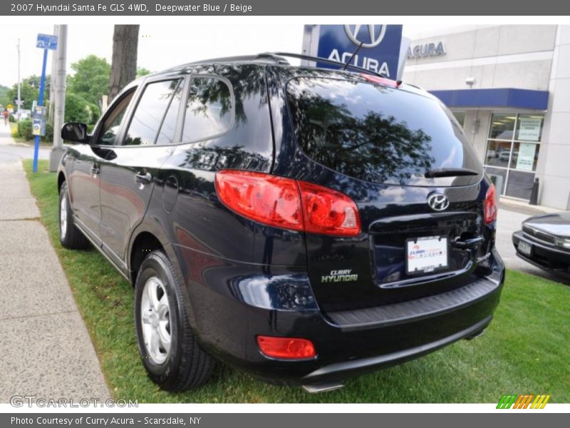 Deepwater Blue / Beige 2007 Hyundai Santa Fe GLS 4WD