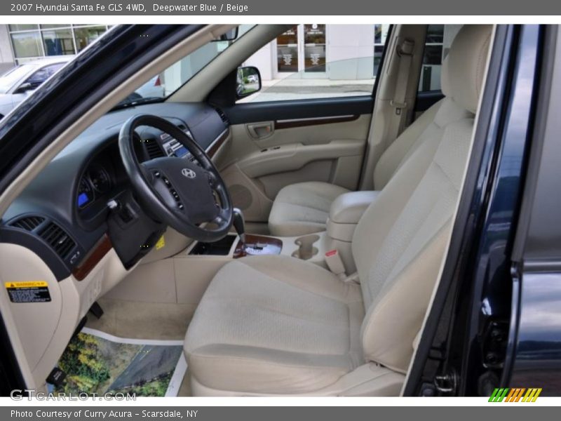 Deepwater Blue / Beige 2007 Hyundai Santa Fe GLS 4WD