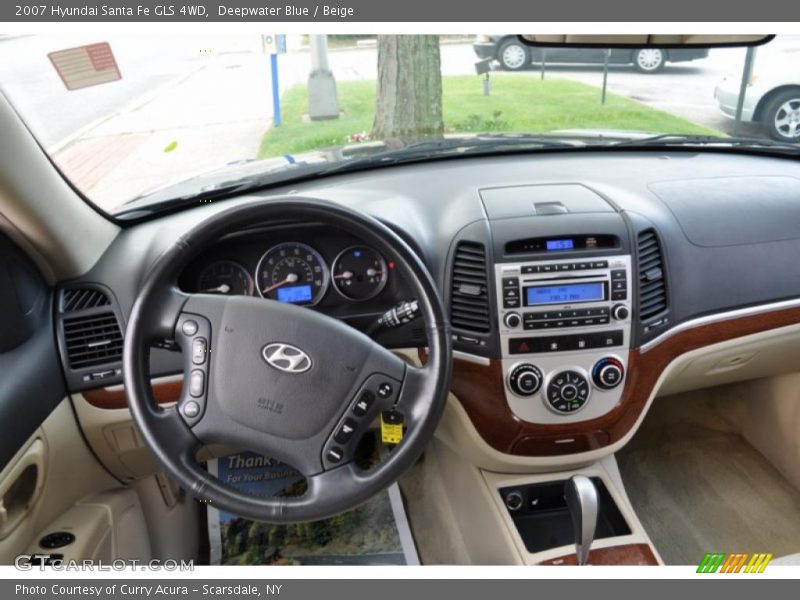 Deepwater Blue / Beige 2007 Hyundai Santa Fe GLS 4WD