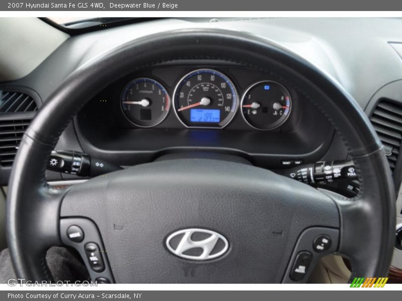 Deepwater Blue / Beige 2007 Hyundai Santa Fe GLS 4WD