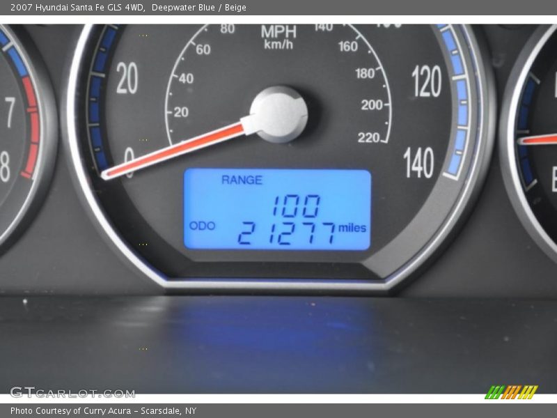 Deepwater Blue / Beige 2007 Hyundai Santa Fe GLS 4WD