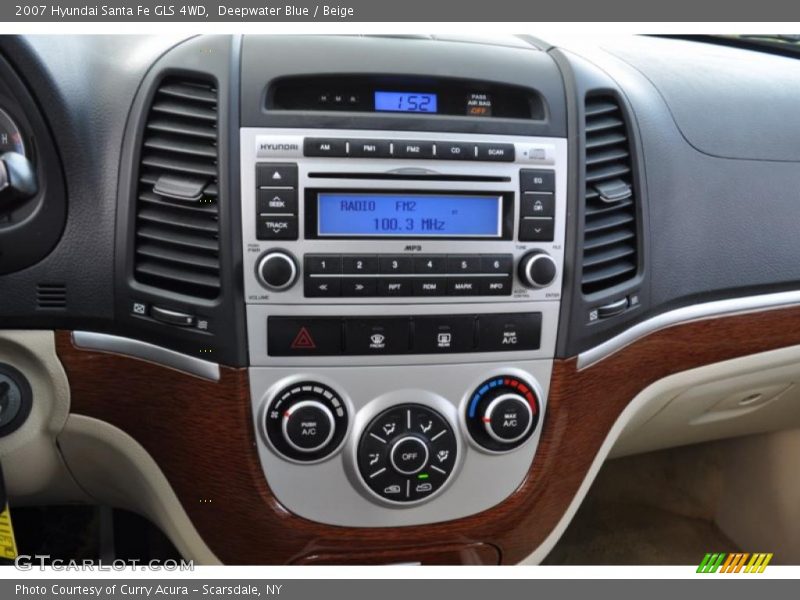Deepwater Blue / Beige 2007 Hyundai Santa Fe GLS 4WD