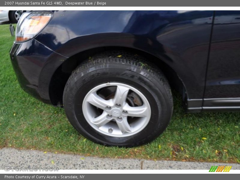 Deepwater Blue / Beige 2007 Hyundai Santa Fe GLS 4WD