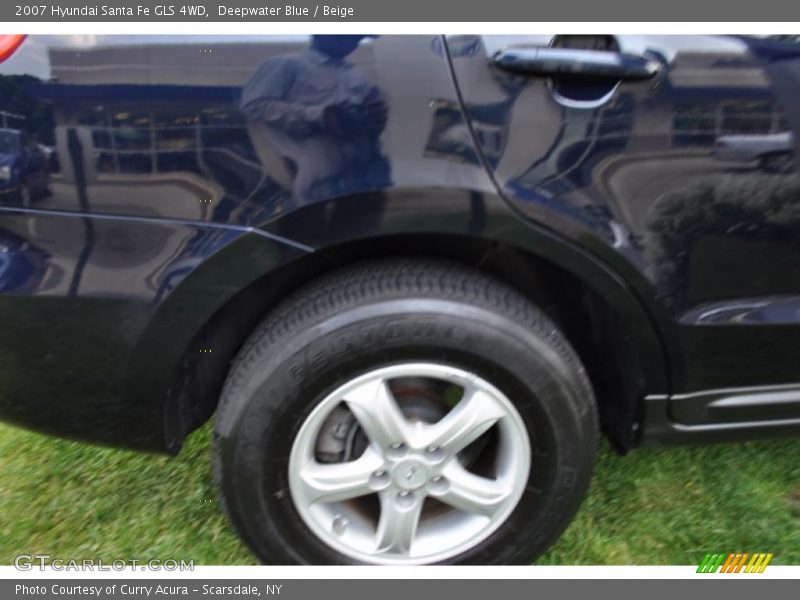 Deepwater Blue / Beige 2007 Hyundai Santa Fe GLS 4WD