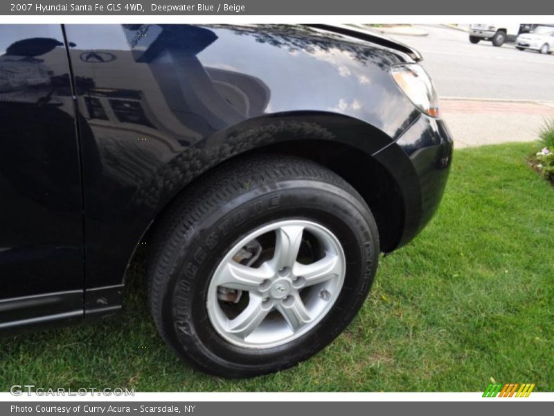 Deepwater Blue / Beige 2007 Hyundai Santa Fe GLS 4WD