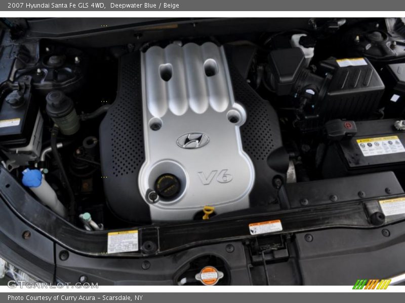 Deepwater Blue / Beige 2007 Hyundai Santa Fe GLS 4WD