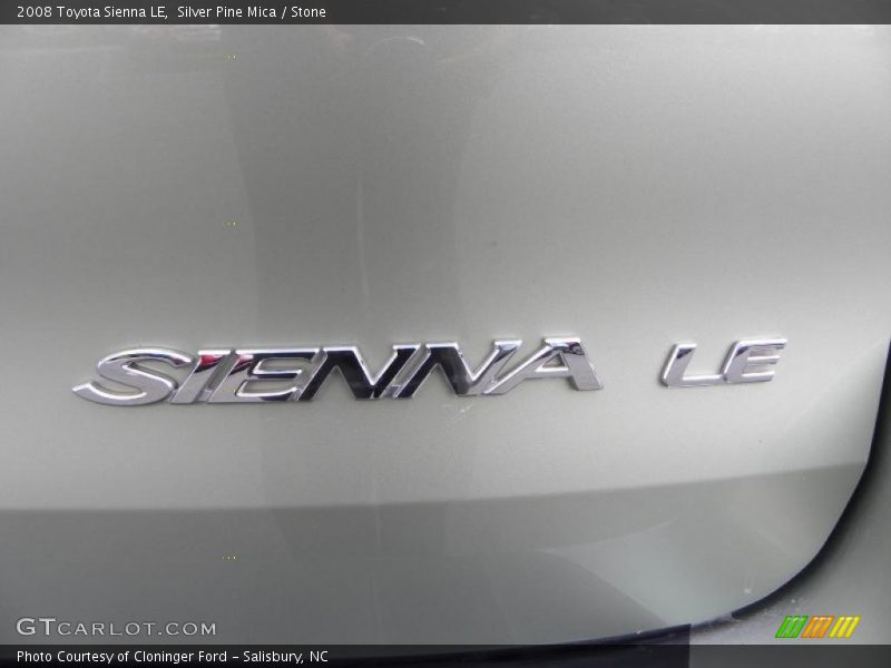 Silver Pine Mica / Stone 2008 Toyota Sienna LE