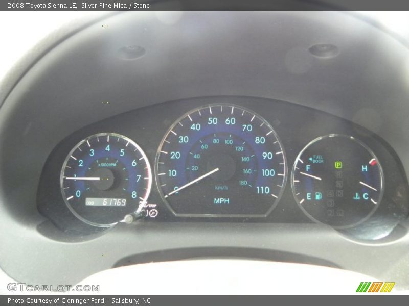 Silver Pine Mica / Stone 2008 Toyota Sienna LE