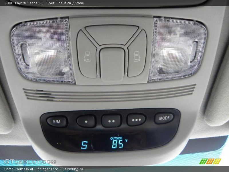 Silver Pine Mica / Stone 2008 Toyota Sienna LE