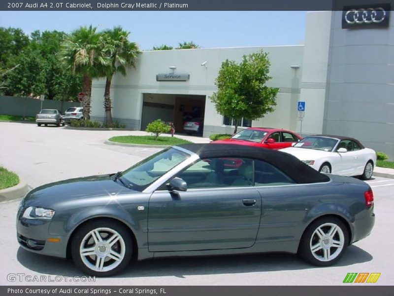 Dolphin Gray Metallic / Platinum 2007 Audi A4 2.0T Cabriolet