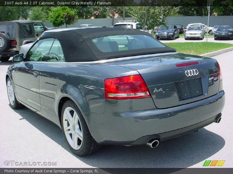 Dolphin Gray Metallic / Platinum 2007 Audi A4 2.0T Cabriolet