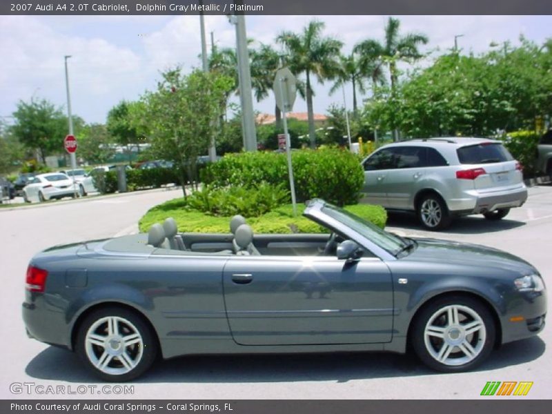 Dolphin Gray Metallic / Platinum 2007 Audi A4 2.0T Cabriolet