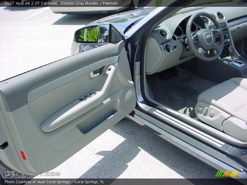 Dolphin Gray Metallic / Platinum 2007 Audi A4 2.0T Cabriolet