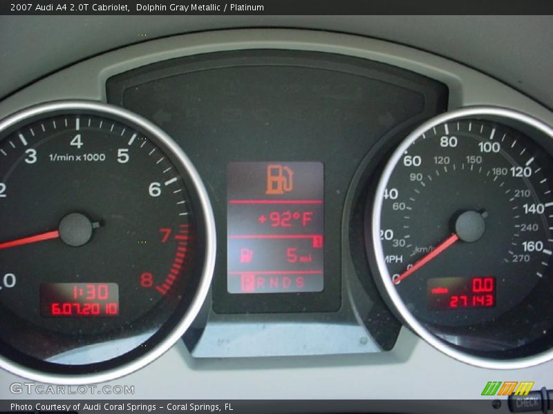 Dolphin Gray Metallic / Platinum 2007 Audi A4 2.0T Cabriolet