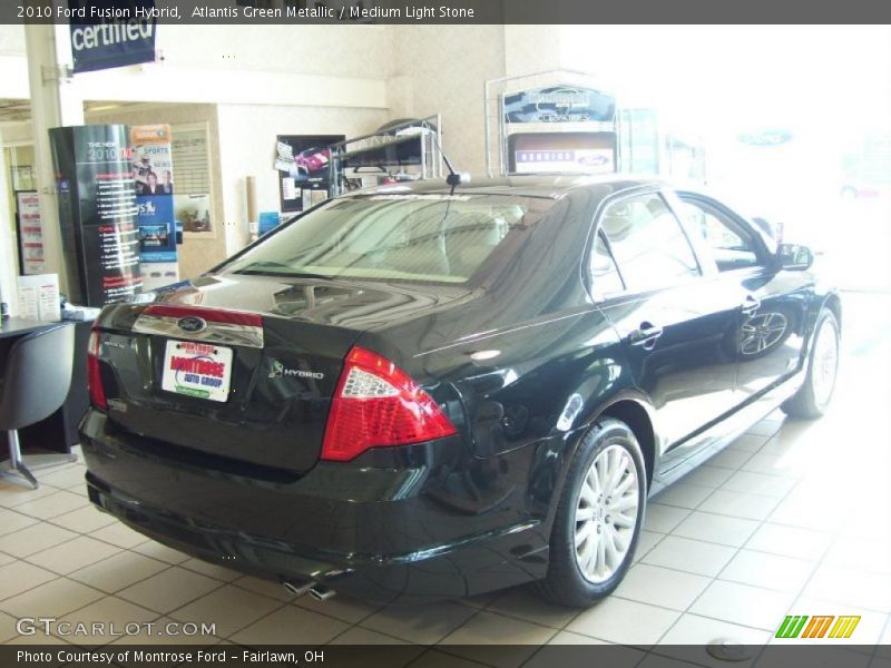 Atlantis Green Metallic / Medium Light Stone 2010 Ford Fusion Hybrid