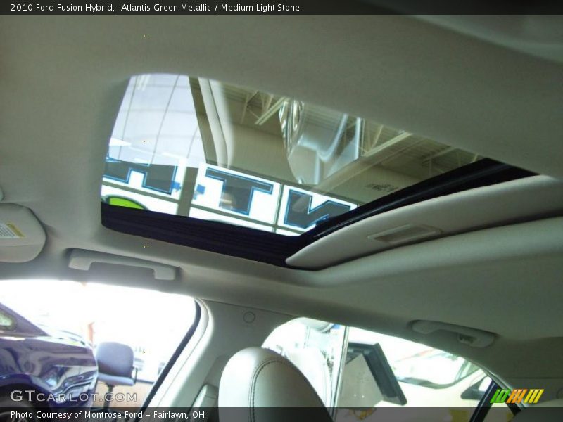 Atlantis Green Metallic / Medium Light Stone 2010 Ford Fusion Hybrid