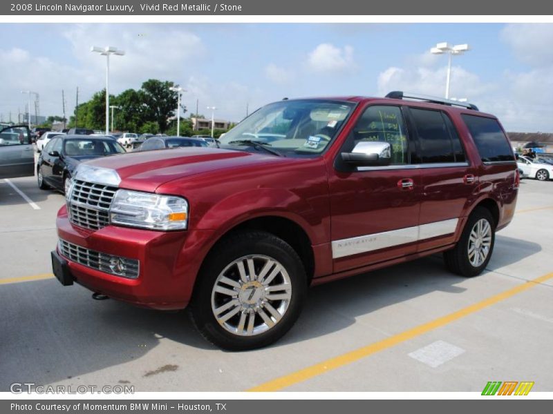 Vivid Red Metallic / Stone 2008 Lincoln Navigator Luxury