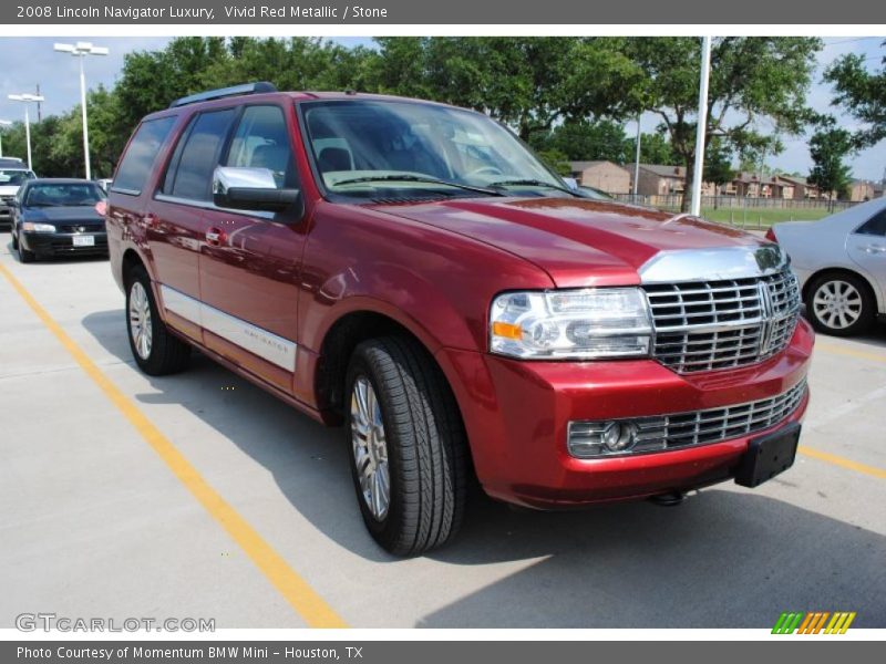Vivid Red Metallic / Stone 2008 Lincoln Navigator Luxury