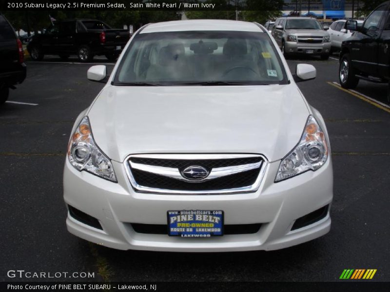 Satin White Pearl / Warm Ivory 2010 Subaru Legacy 2.5i Premium Sedan