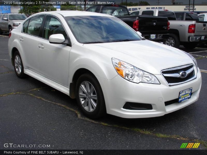 Satin White Pearl / Warm Ivory 2010 Subaru Legacy 2.5i Premium Sedan