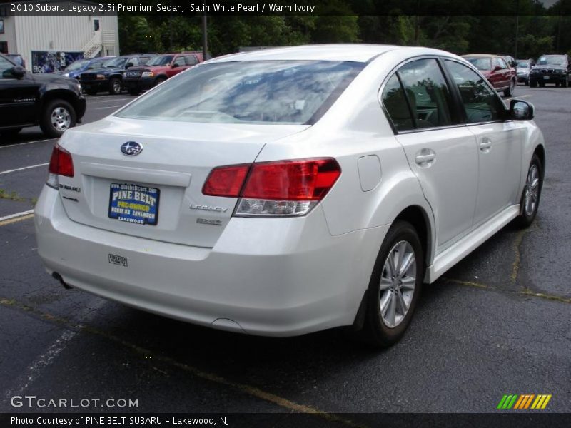 Satin White Pearl / Warm Ivory 2010 Subaru Legacy 2.5i Premium Sedan