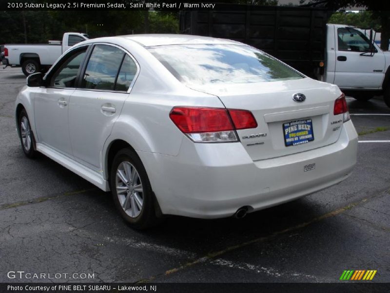 Satin White Pearl / Warm Ivory 2010 Subaru Legacy 2.5i Premium Sedan