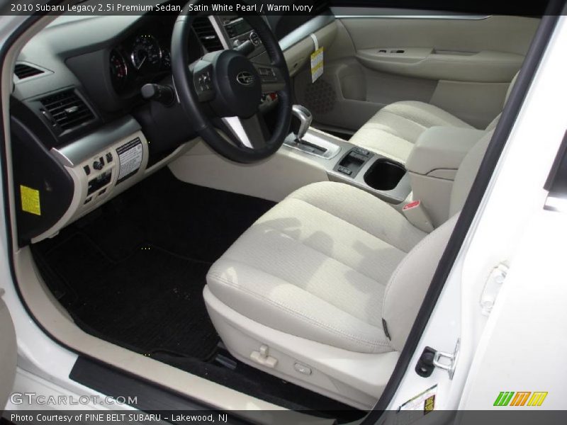 Satin White Pearl / Warm Ivory 2010 Subaru Legacy 2.5i Premium Sedan