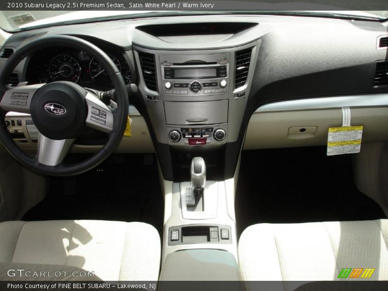 Satin White Pearl / Warm Ivory 2010 Subaru Legacy 2.5i Premium Sedan