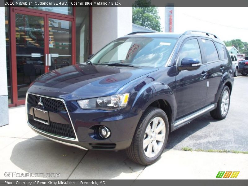 Cosmic Blue Metallic / Black 2010 Mitsubishi Outlander SE 4WD
