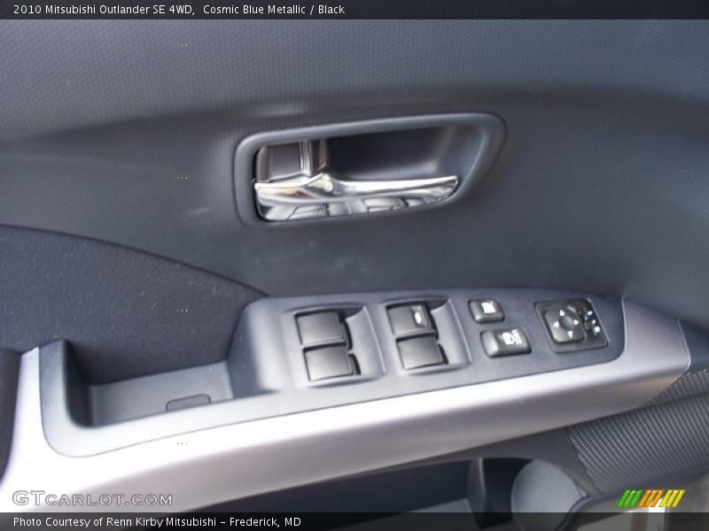 Cosmic Blue Metallic / Black 2010 Mitsubishi Outlander SE 4WD