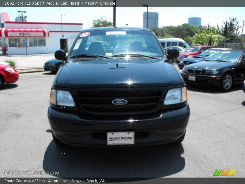 Black / Medium Graphite 2002 Ford F150 Sport Regular Cab