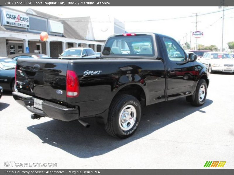 Black / Medium Graphite 2002 Ford F150 Sport Regular Cab