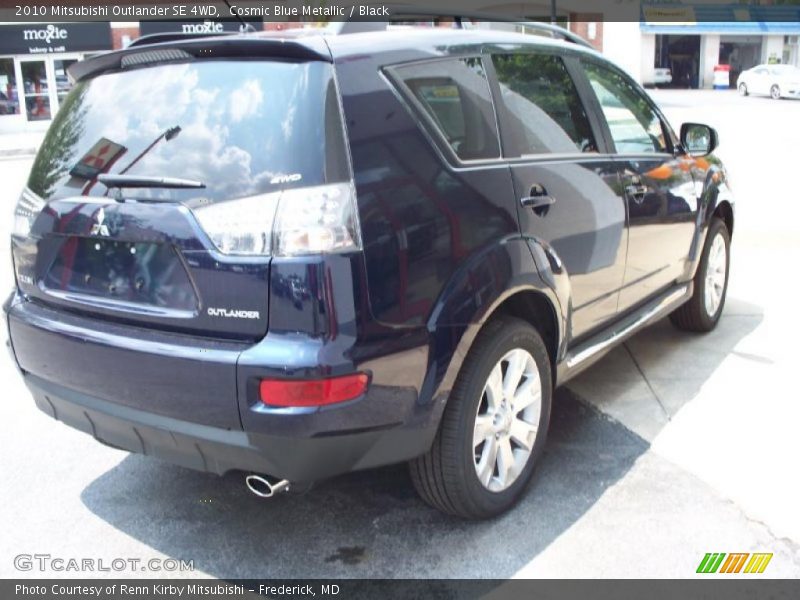 Cosmic Blue Metallic / Black 2010 Mitsubishi Outlander SE 4WD