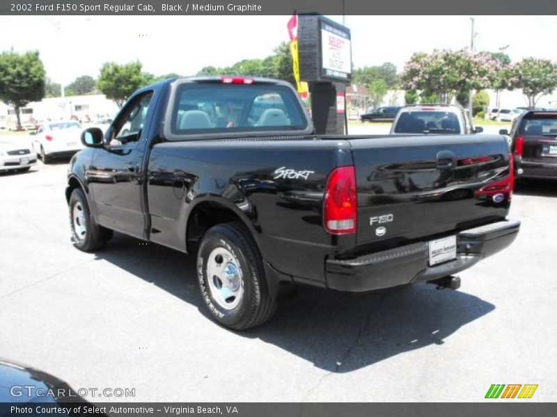 Black / Medium Graphite 2002 Ford F150 Sport Regular Cab