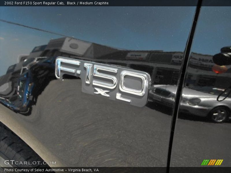 Black / Medium Graphite 2002 Ford F150 Sport Regular Cab