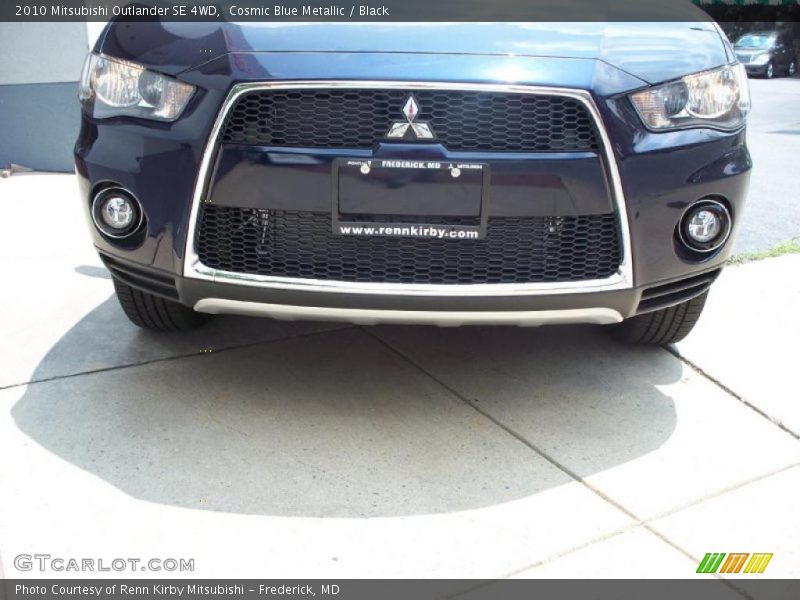 Cosmic Blue Metallic / Black 2010 Mitsubishi Outlander SE 4WD