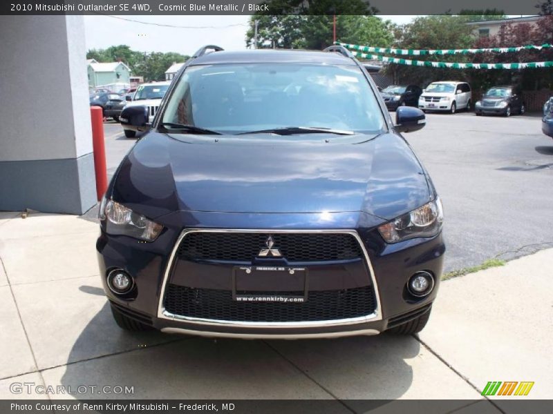 Cosmic Blue Metallic / Black 2010 Mitsubishi Outlander SE 4WD