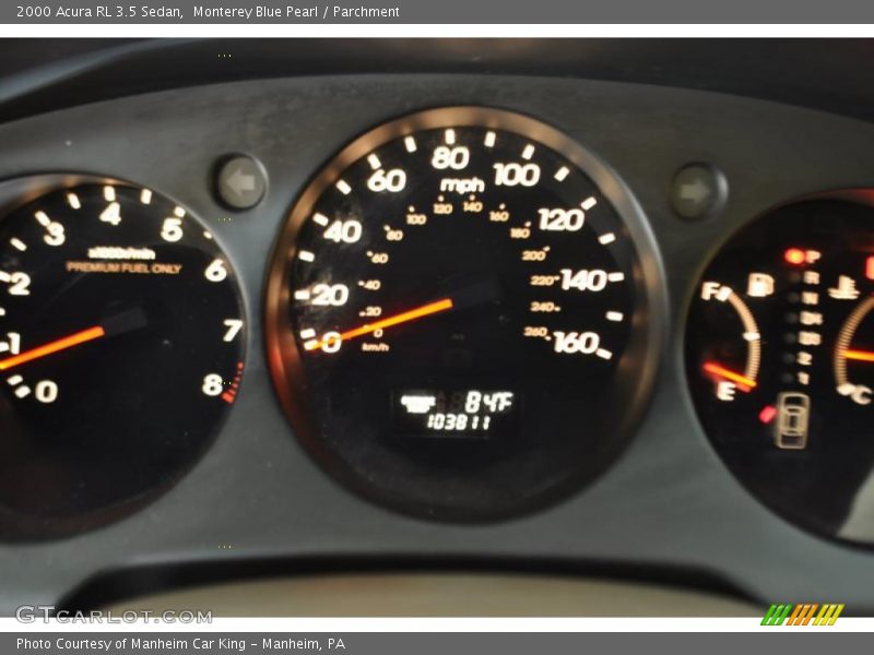 Monterey Blue Pearl / Parchment 2000 Acura RL 3.5 Sedan