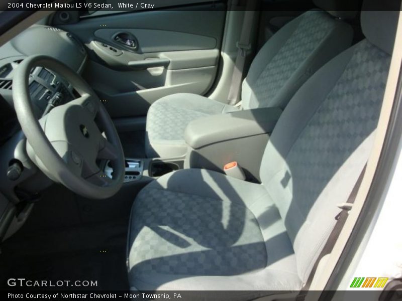 White / Gray 2004 Chevrolet Malibu LS V6 Sedan