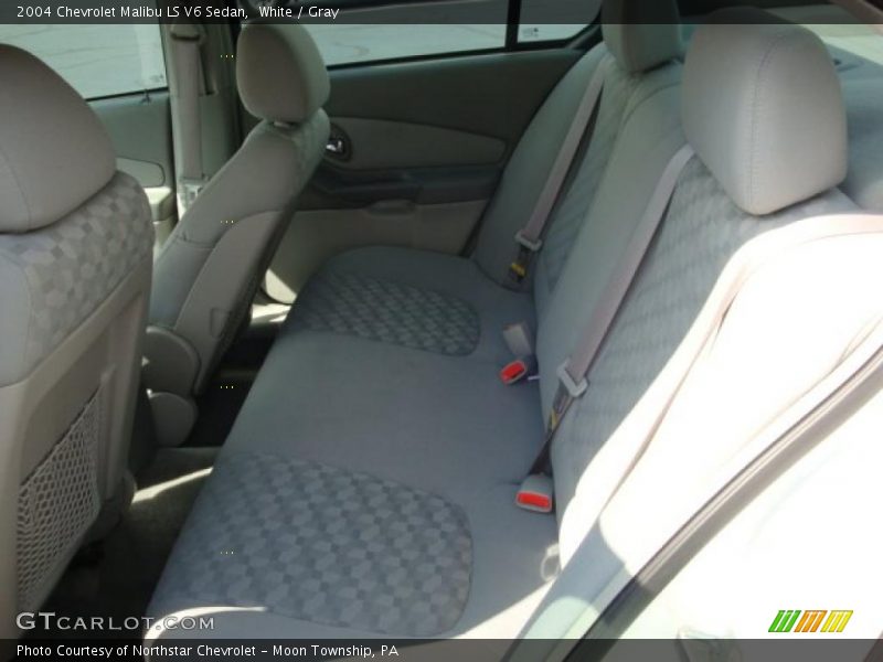 White / Gray 2004 Chevrolet Malibu LS V6 Sedan