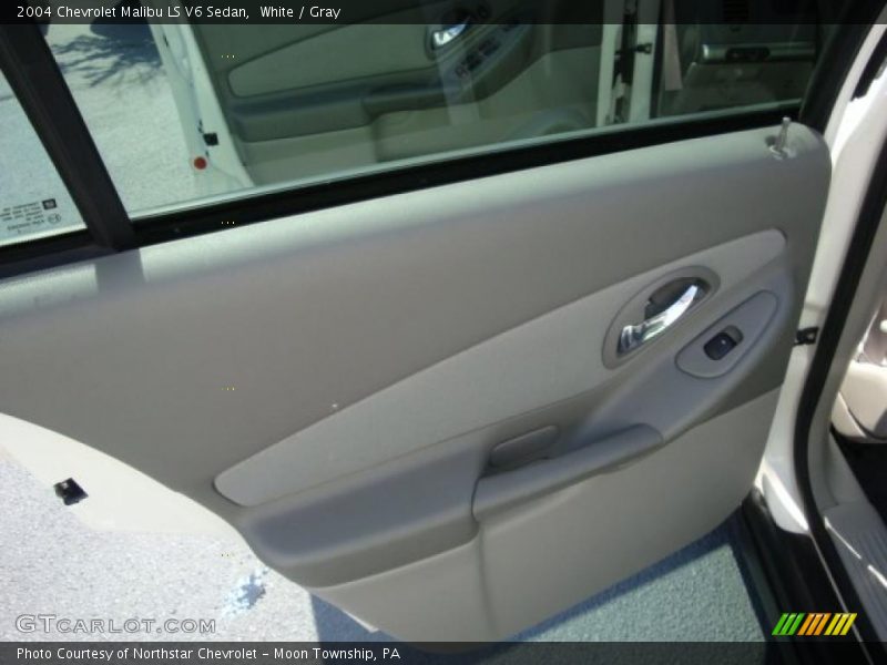 White / Gray 2004 Chevrolet Malibu LS V6 Sedan
