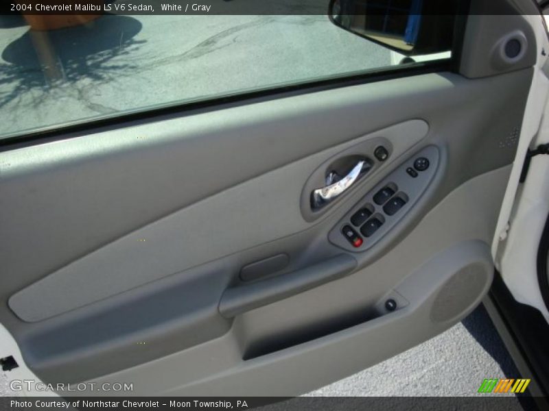 White / Gray 2004 Chevrolet Malibu LS V6 Sedan