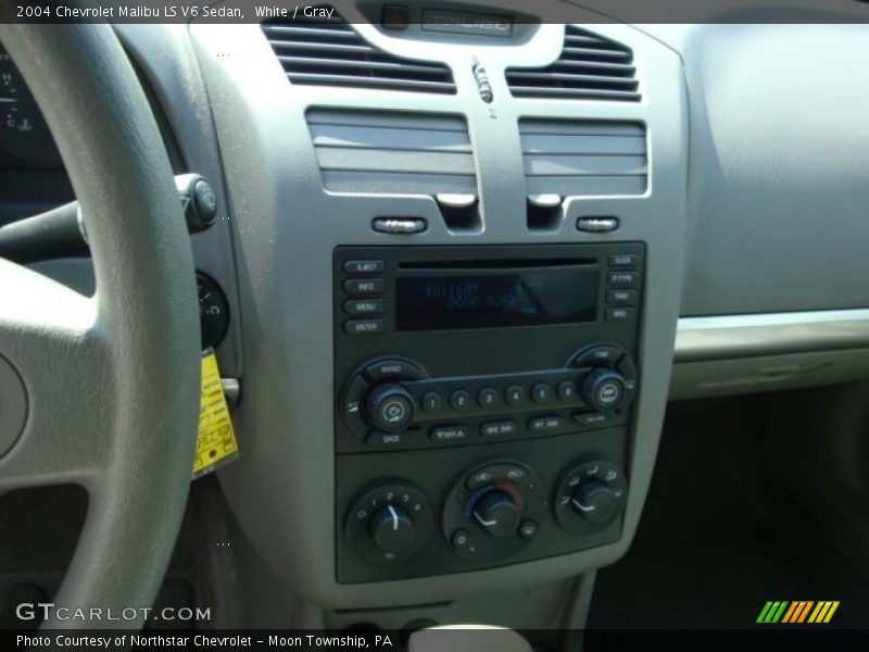 White / Gray 2004 Chevrolet Malibu LS V6 Sedan