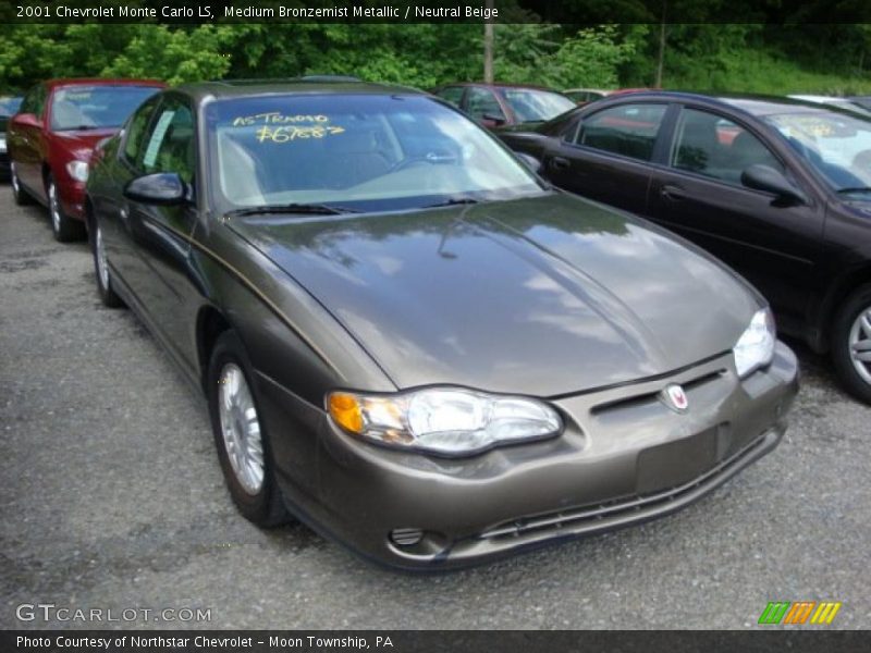 Medium Bronzemist Metallic / Neutral Beige 2001 Chevrolet Monte Carlo LS