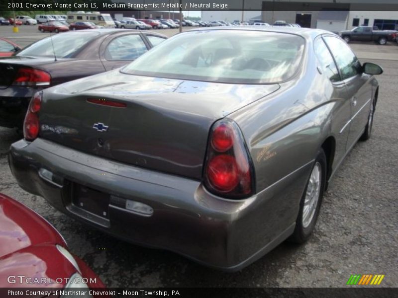 Medium Bronzemist Metallic / Neutral Beige 2001 Chevrolet Monte Carlo LS